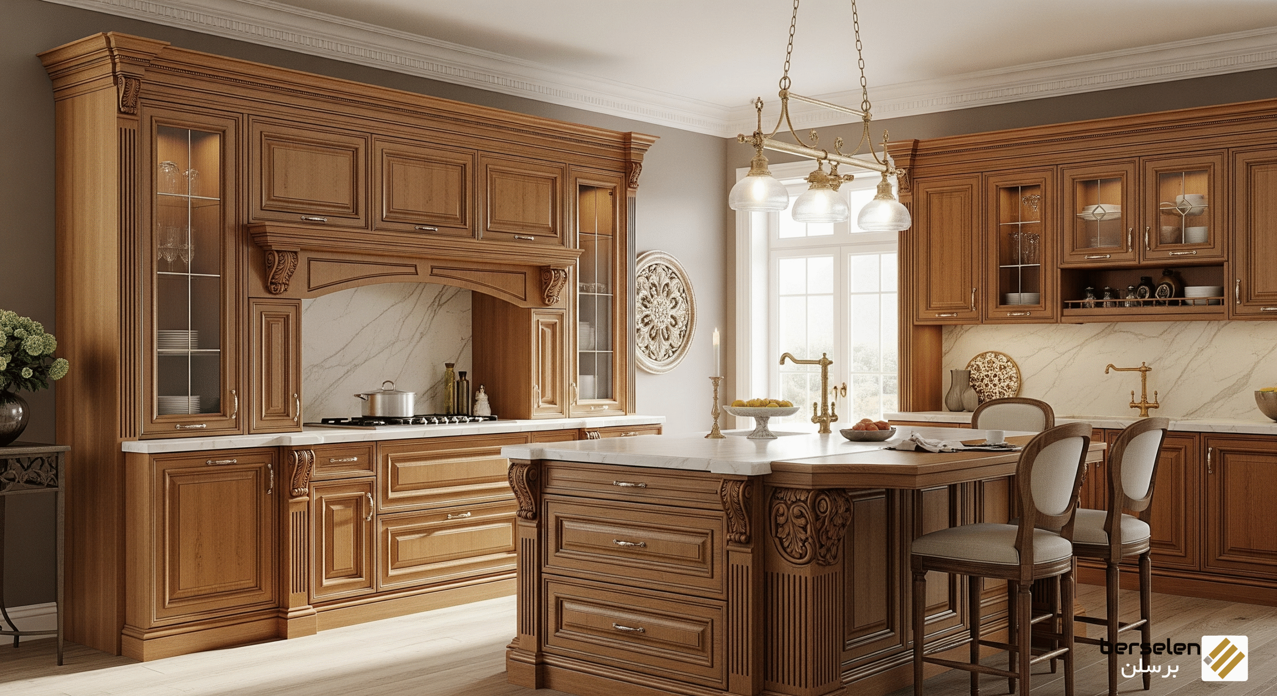 کابینت mdf ، کابینت کلاسیک برسلن