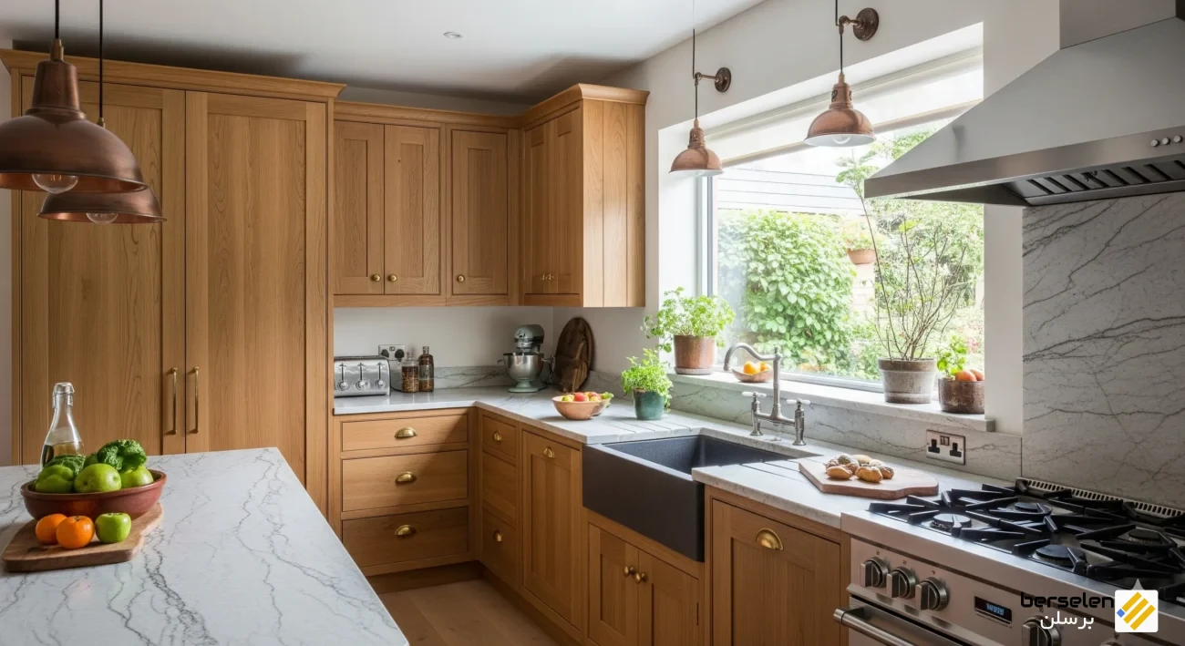 متریالهای متنوع و بادوام، زیبایی و ماندگاری در آشپزخانه