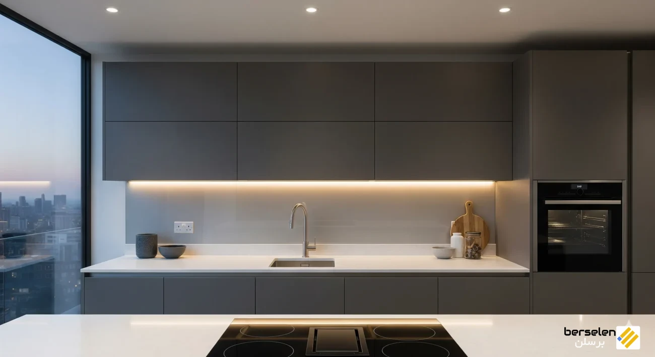 کابینتهای بدون دستگیره، سبکی مدرن و مینیمال