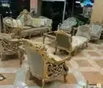 مبل استیل و سلطنتی سفید و طلایی، اوج زیبایی و درخشش در دکوراسیون