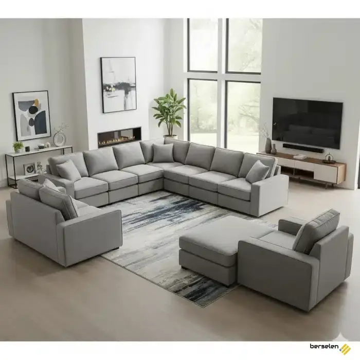 مبل راحتی ۹ نفره، ایده‌آل برای فضاهای بزرگ و جمع‌های خانوادگی