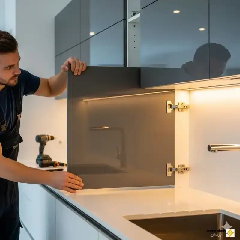 نصاب کابینت هایگلاس، دقت در نصب برای درخشش بینقص
